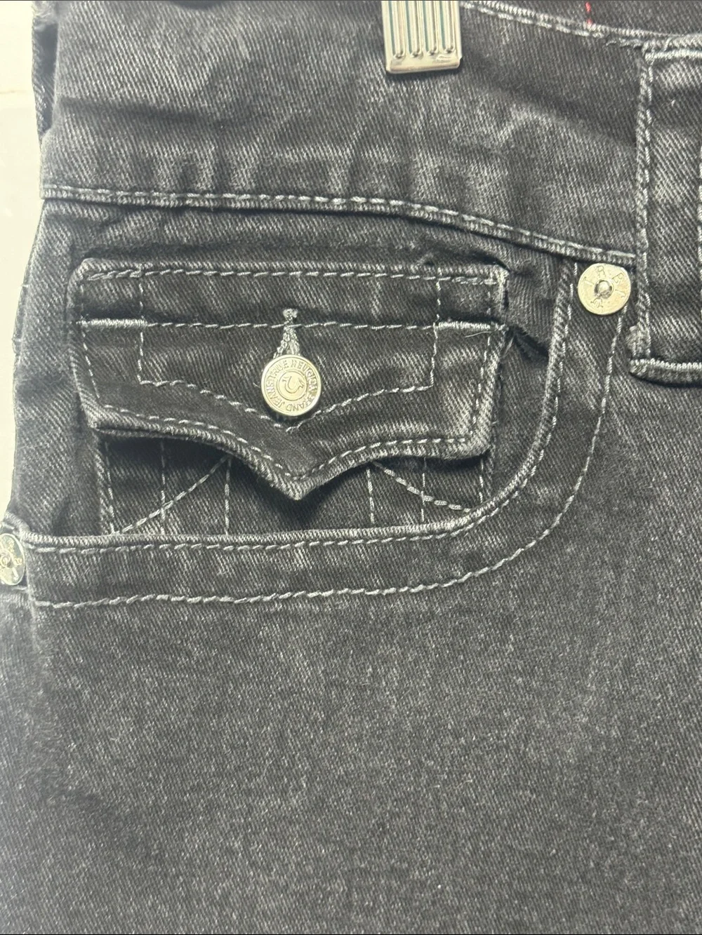 True Religion Men's Black Straight-Leg Jeans